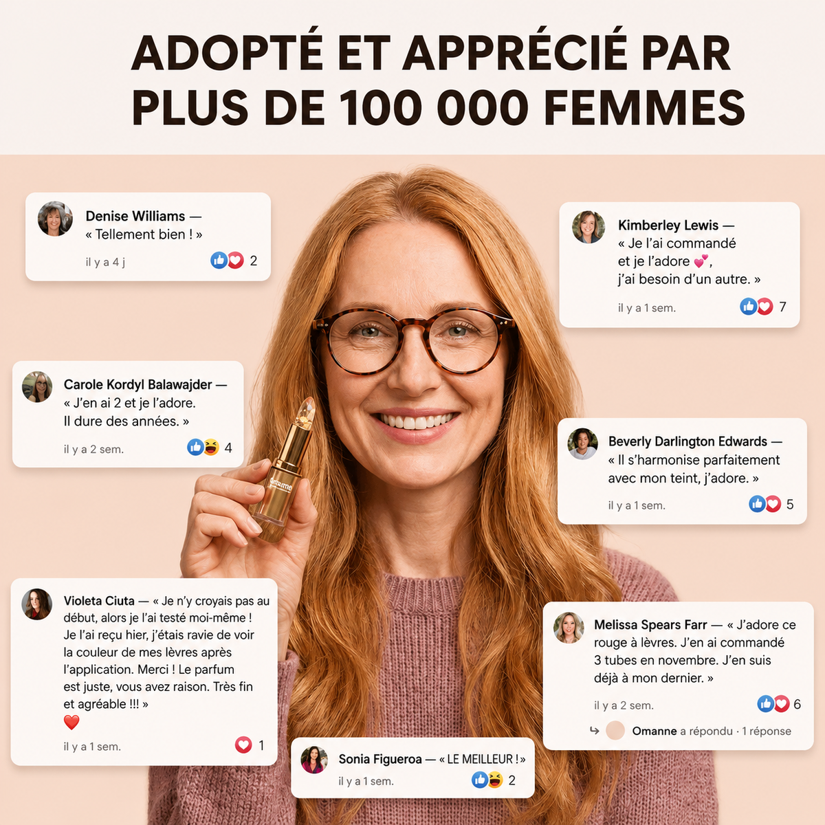 Rouge à lèvres Omanne pour lèvres matures