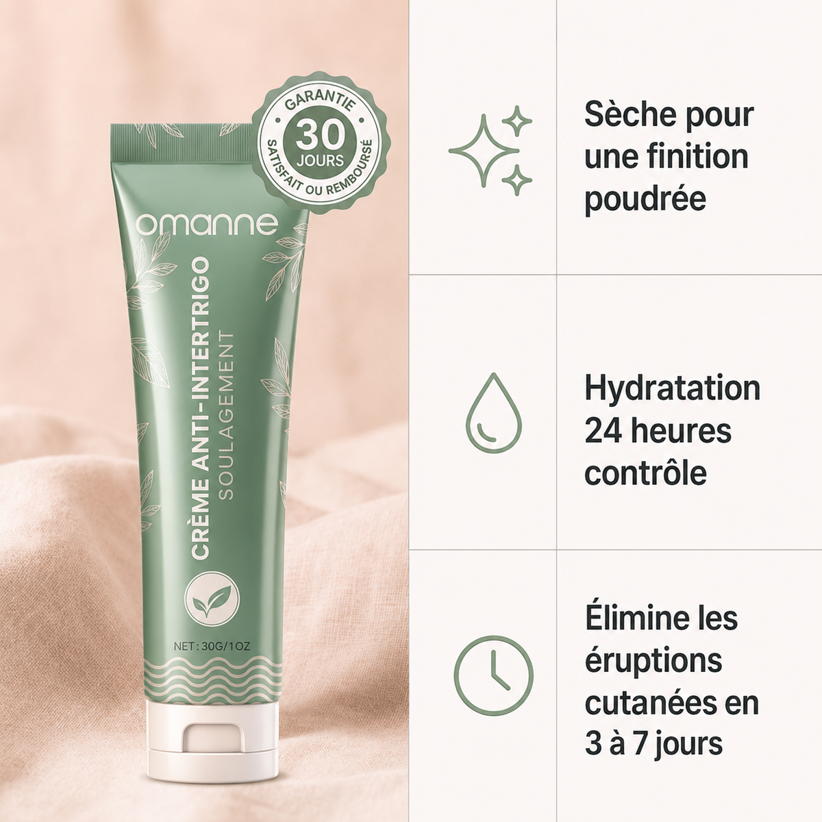 Crème Omanne pour soulager les intertrigos