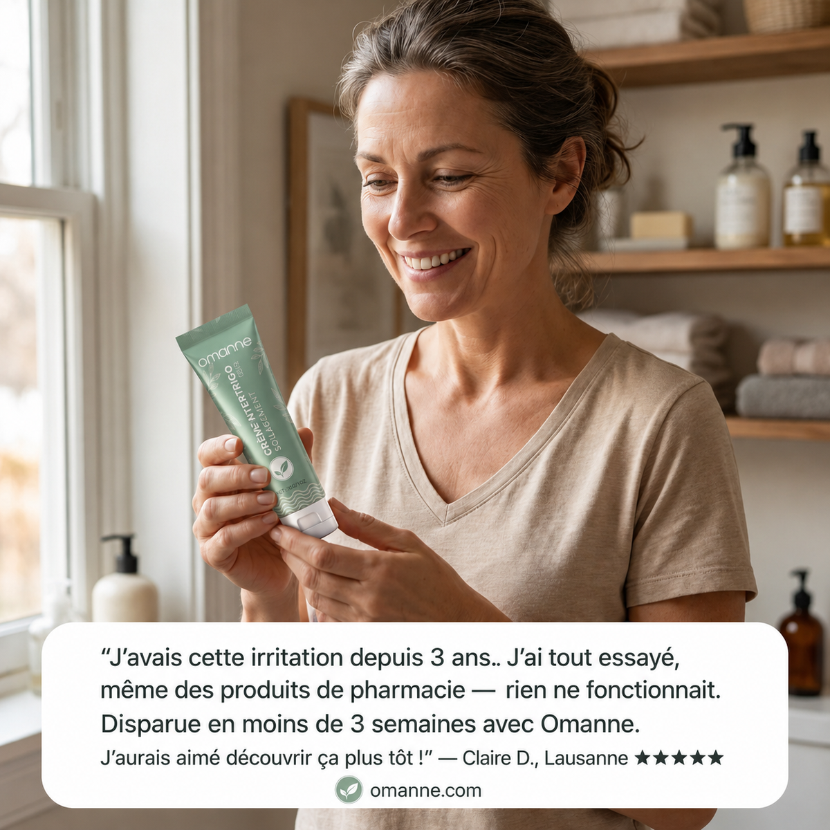 Crème Omanne pour soulager les intertrigos